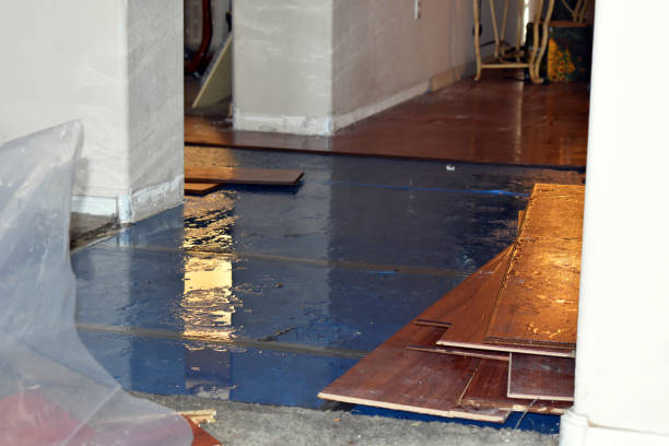 Professional Flood Cleanup technician working in Riverside, RI